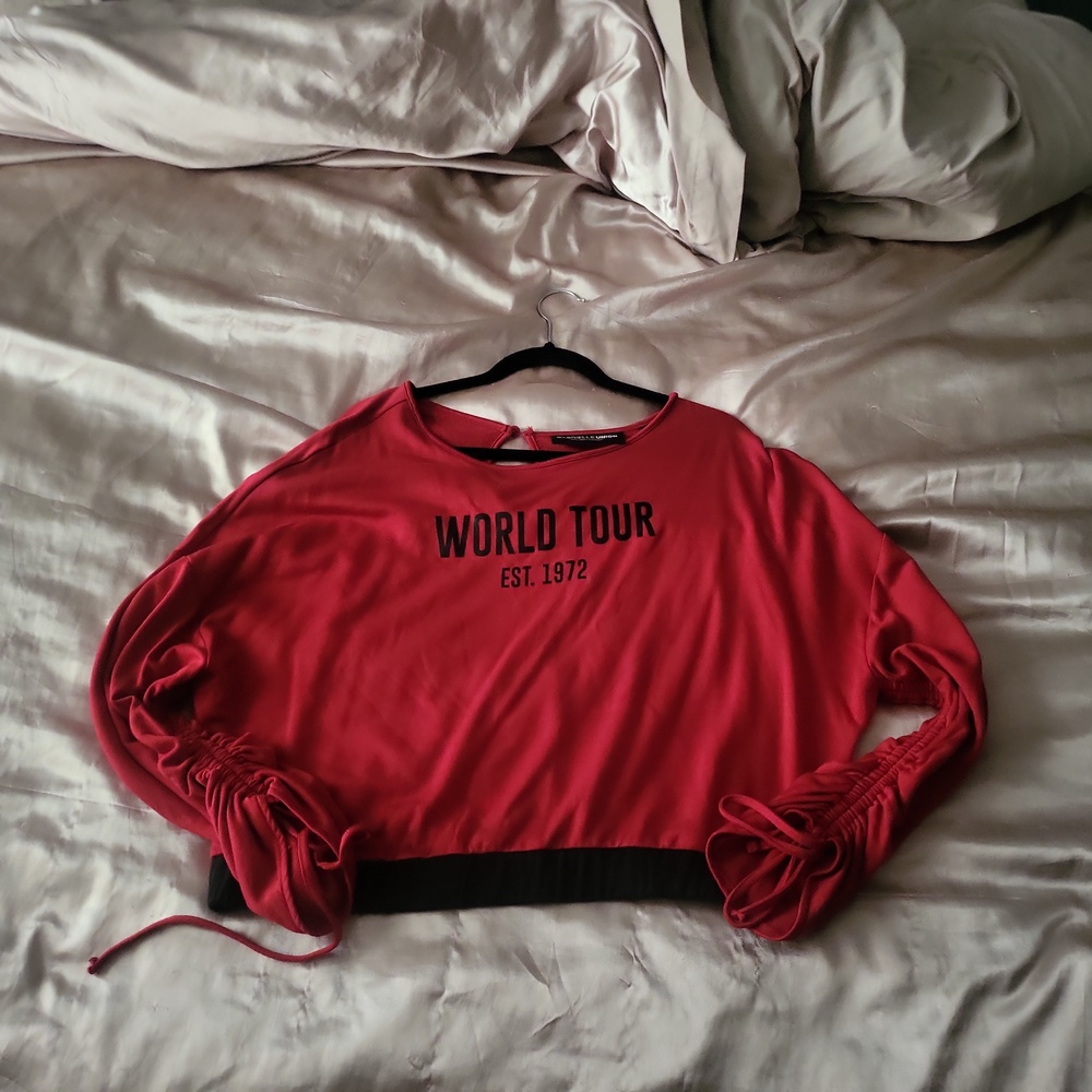 NewYork and Compamy Long sleeve Red crop shirt